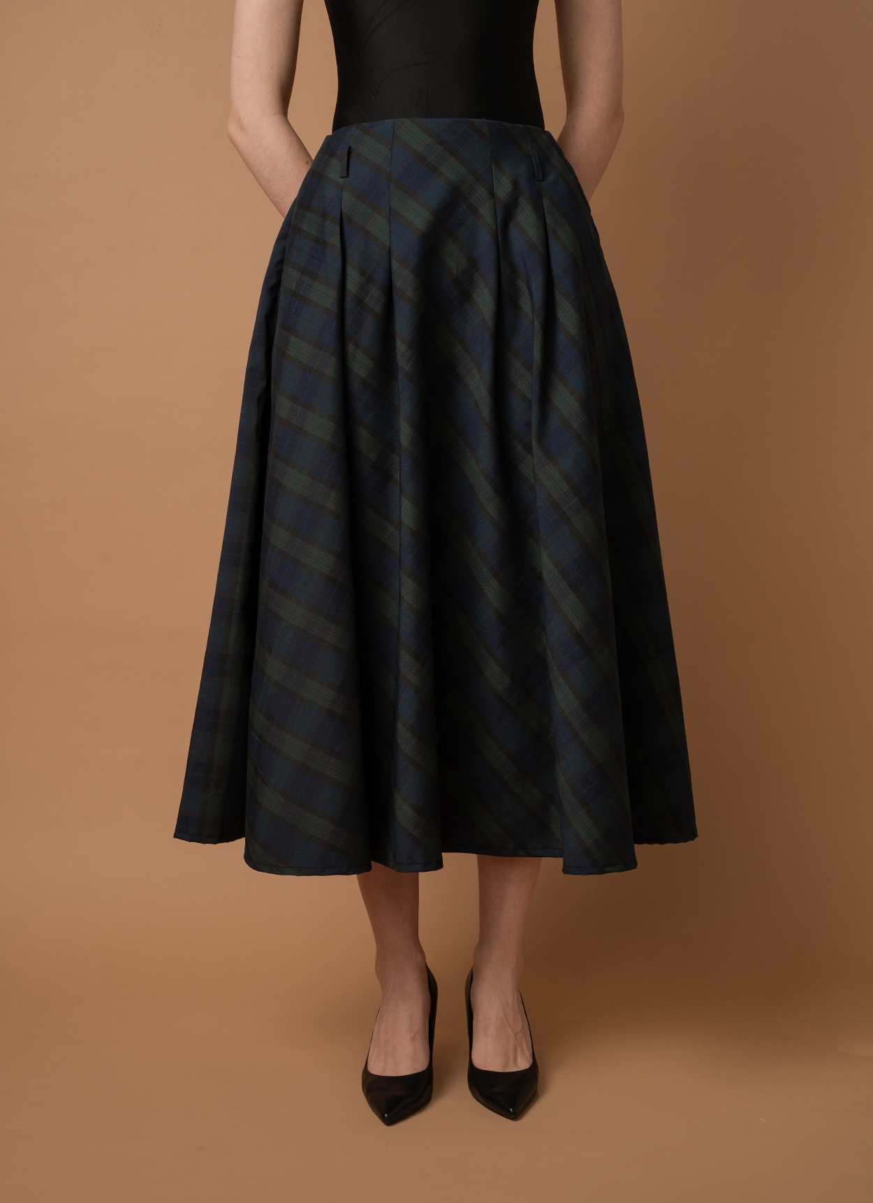 Bias Skirt in Scottish Plaid