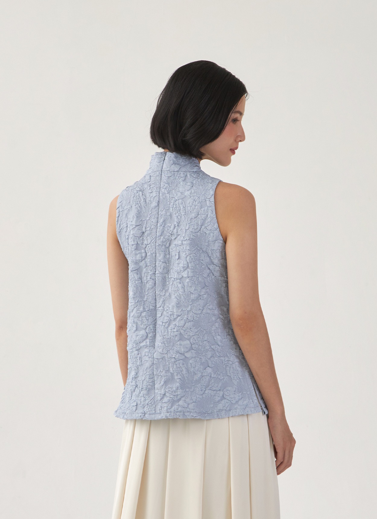 Papier Blouse in Dusty Blue