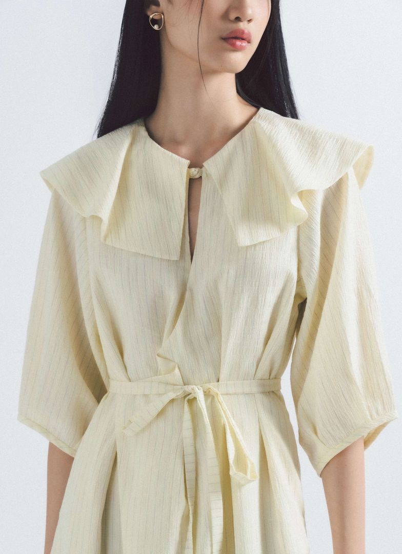 Moire Wrap Dress