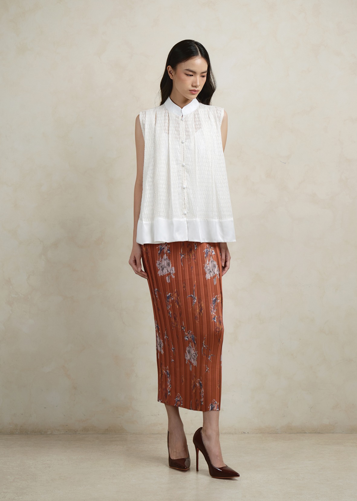 Celia Blouse in Pearl