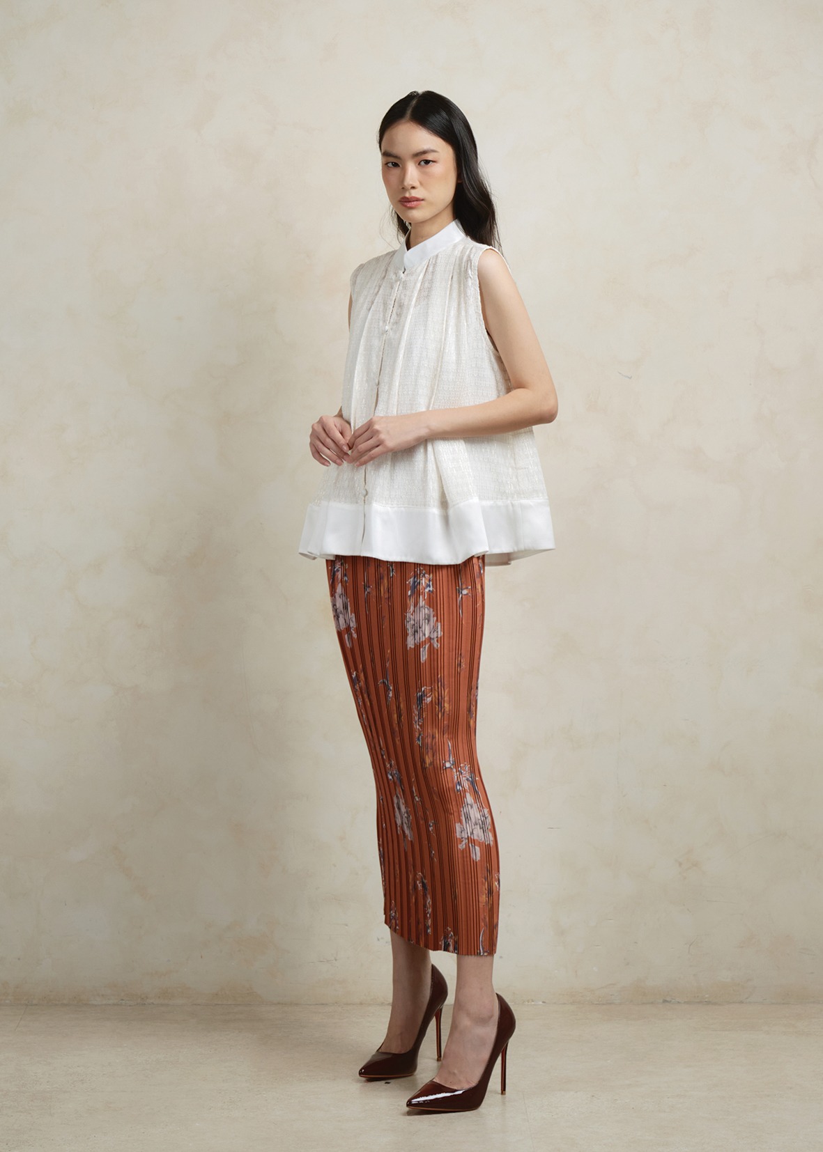 Celia Blouse in Pearl