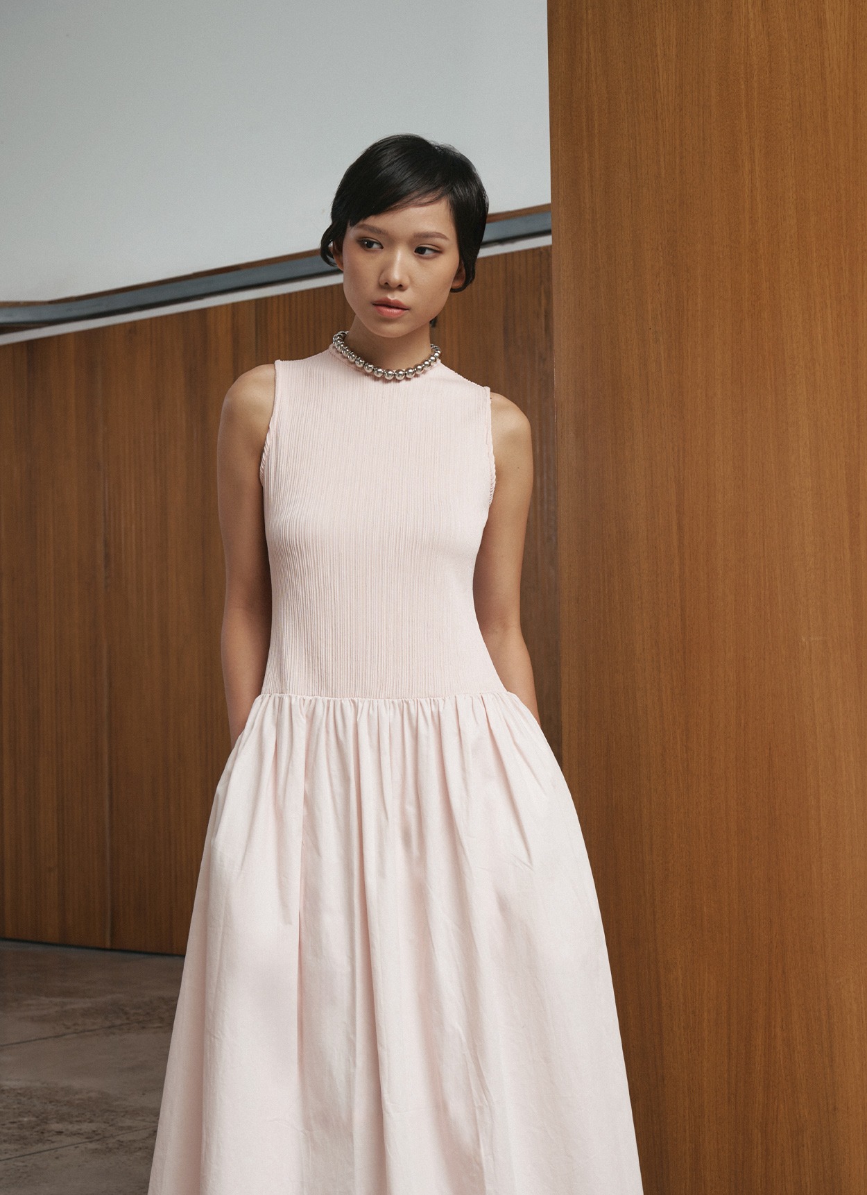 Cleo Dress in Ballet Pink