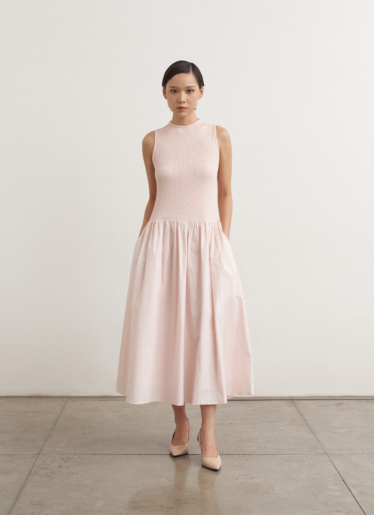 Cleo Dress in Ballet Pink