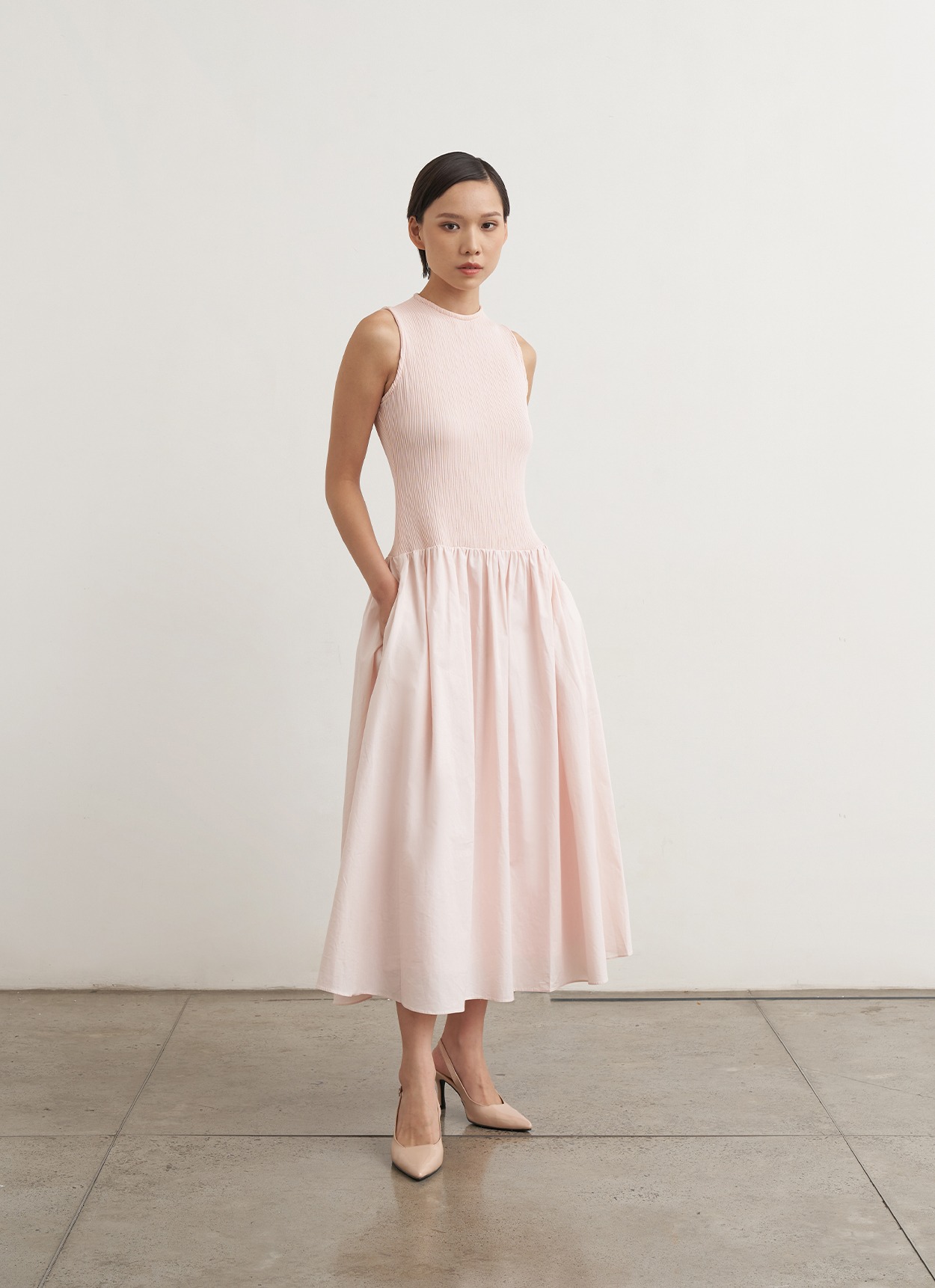 Cleo Dress in Ballet Pink