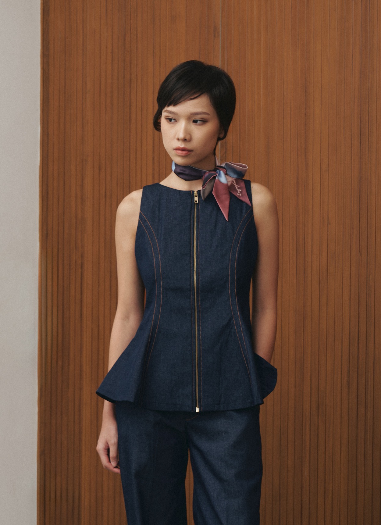 Curva Denim Top