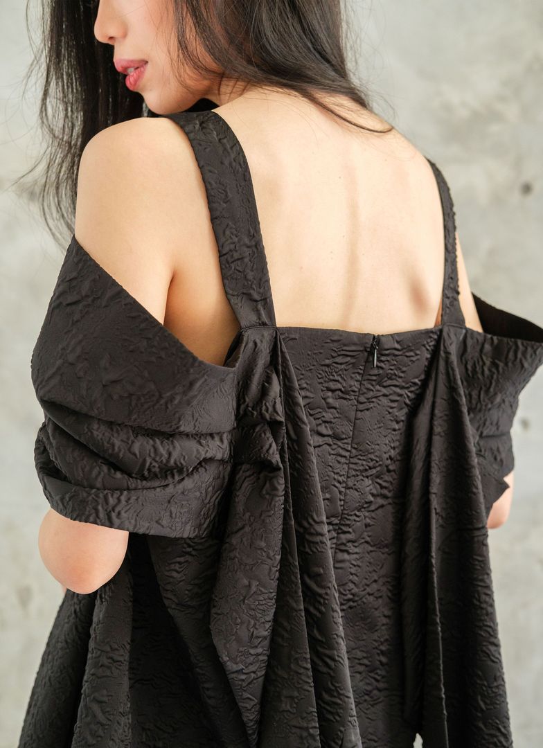 Orca Jacquard Top in Black