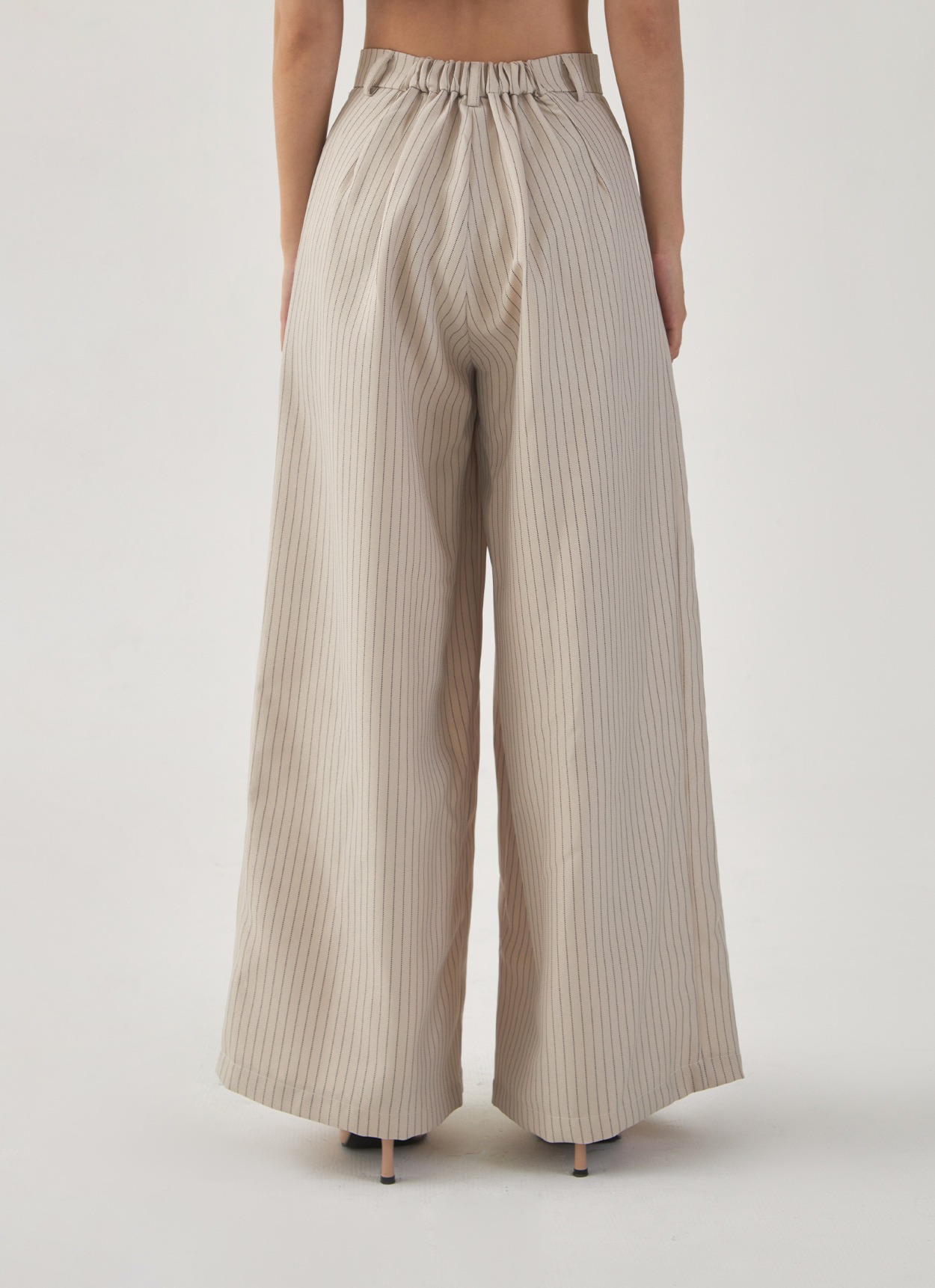 Daria Stripped Pants in Nude