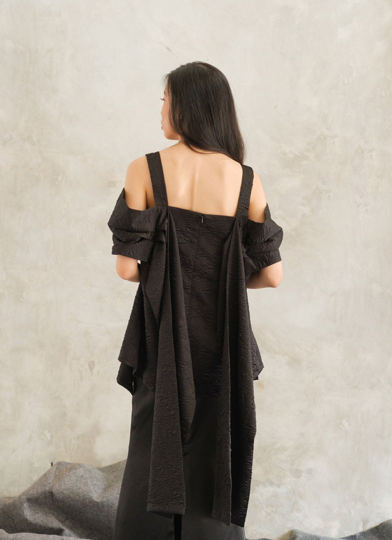 Orca Jacquard Top in Black