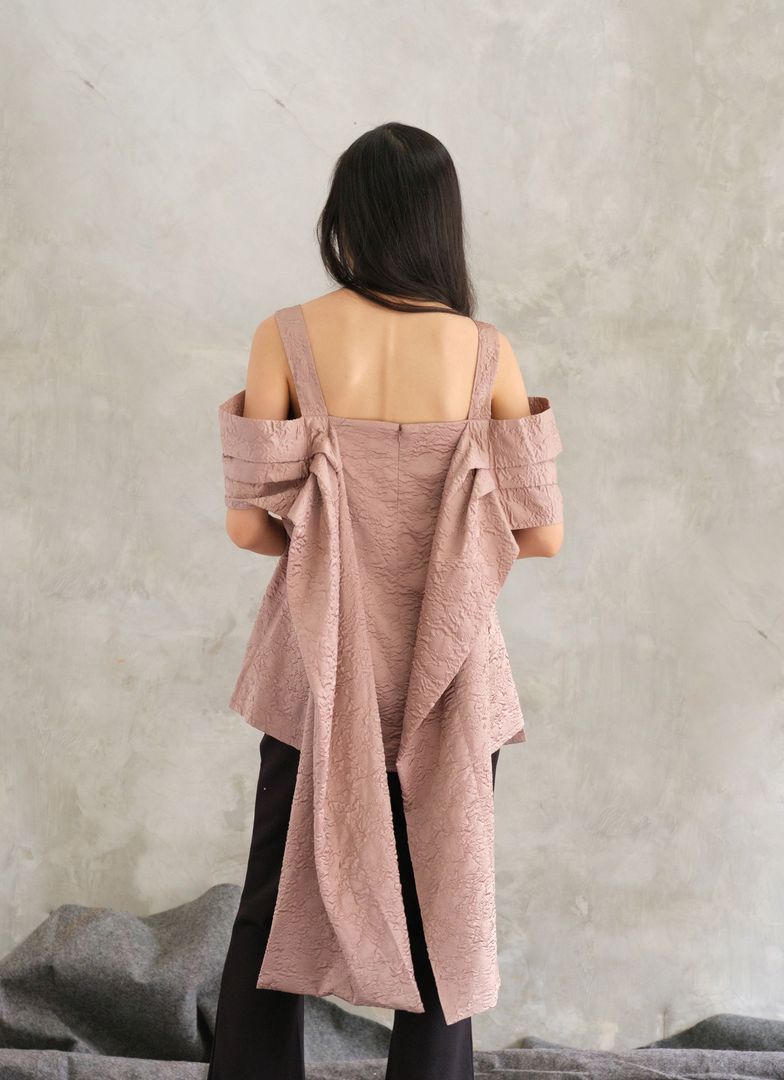 Orca Jacquard Top in Blush