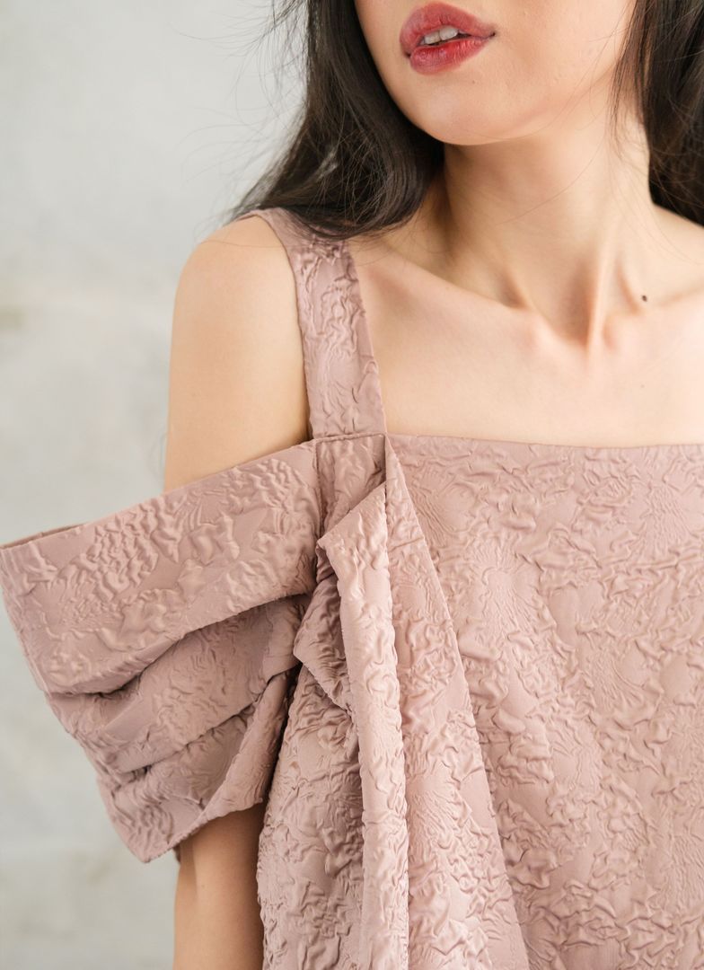 Orca Jacquard Top in Blush