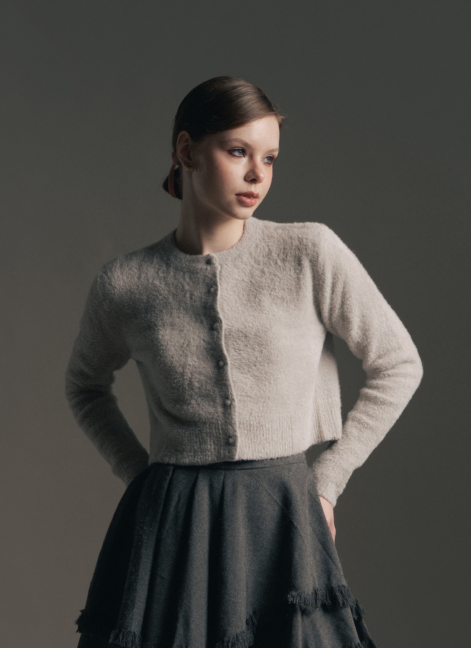 Grey Swan Fur Cardigan