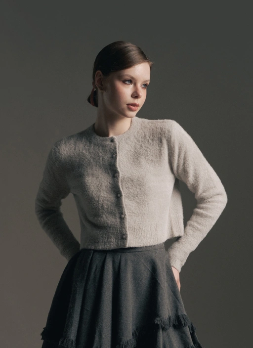 Grey Swan Fur Cardigan
