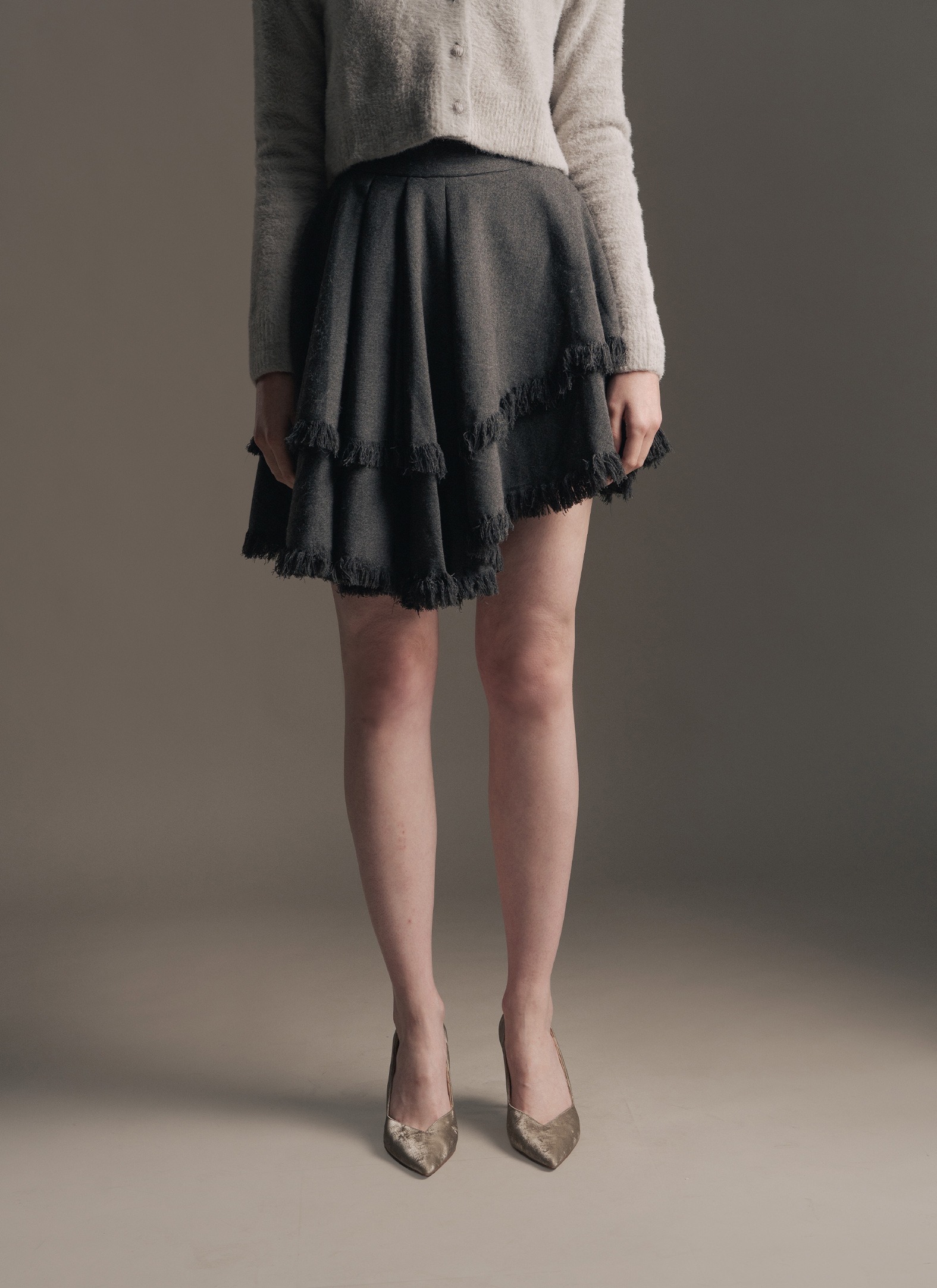 Jamie Mini Skirt in Grey