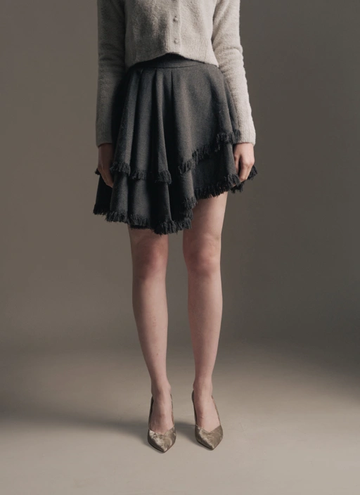 Jamie Mini Skirt in Grey