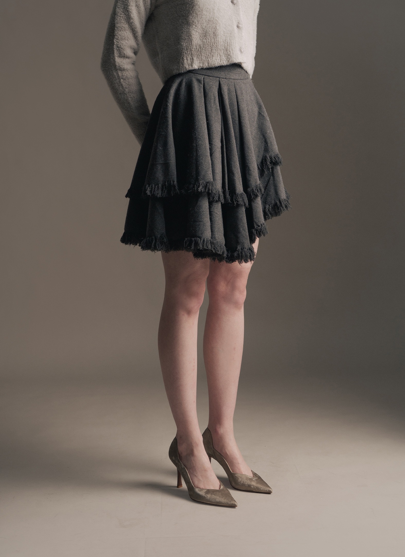 Jamie Mini Skirt in Grey