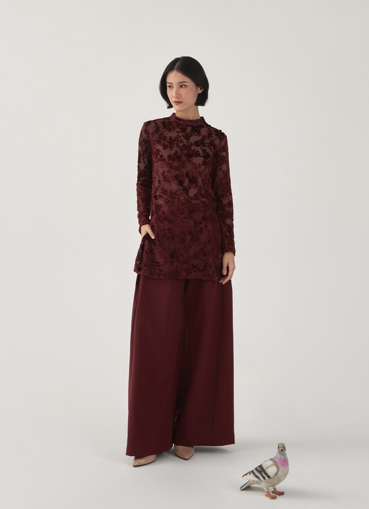 Carta Pants in Maroon (L Only)