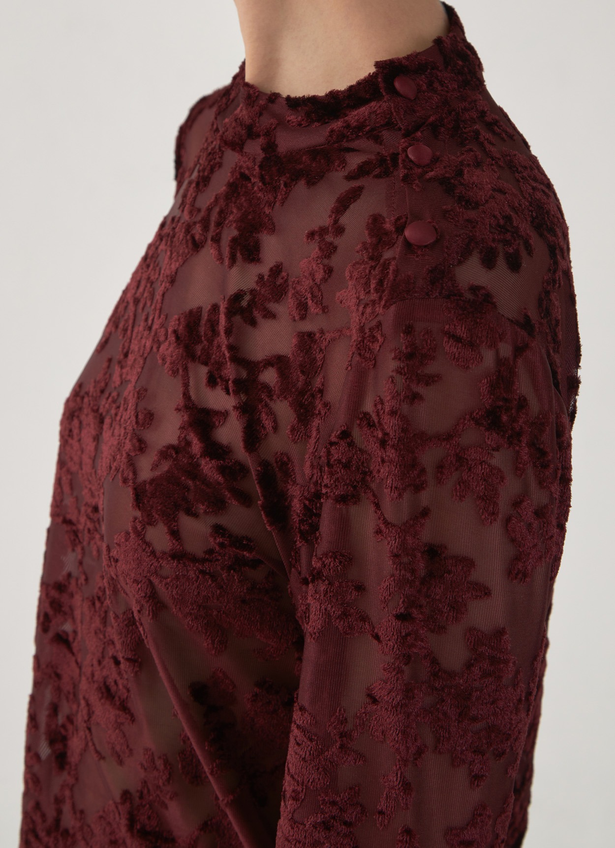 Leura Lace Top in Maroon