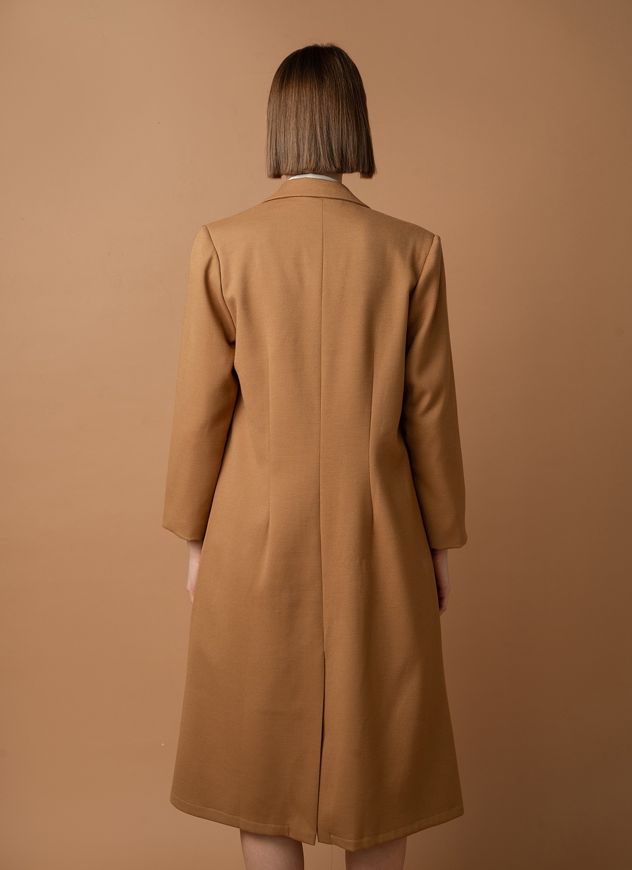Marv Long Coat in Caramel