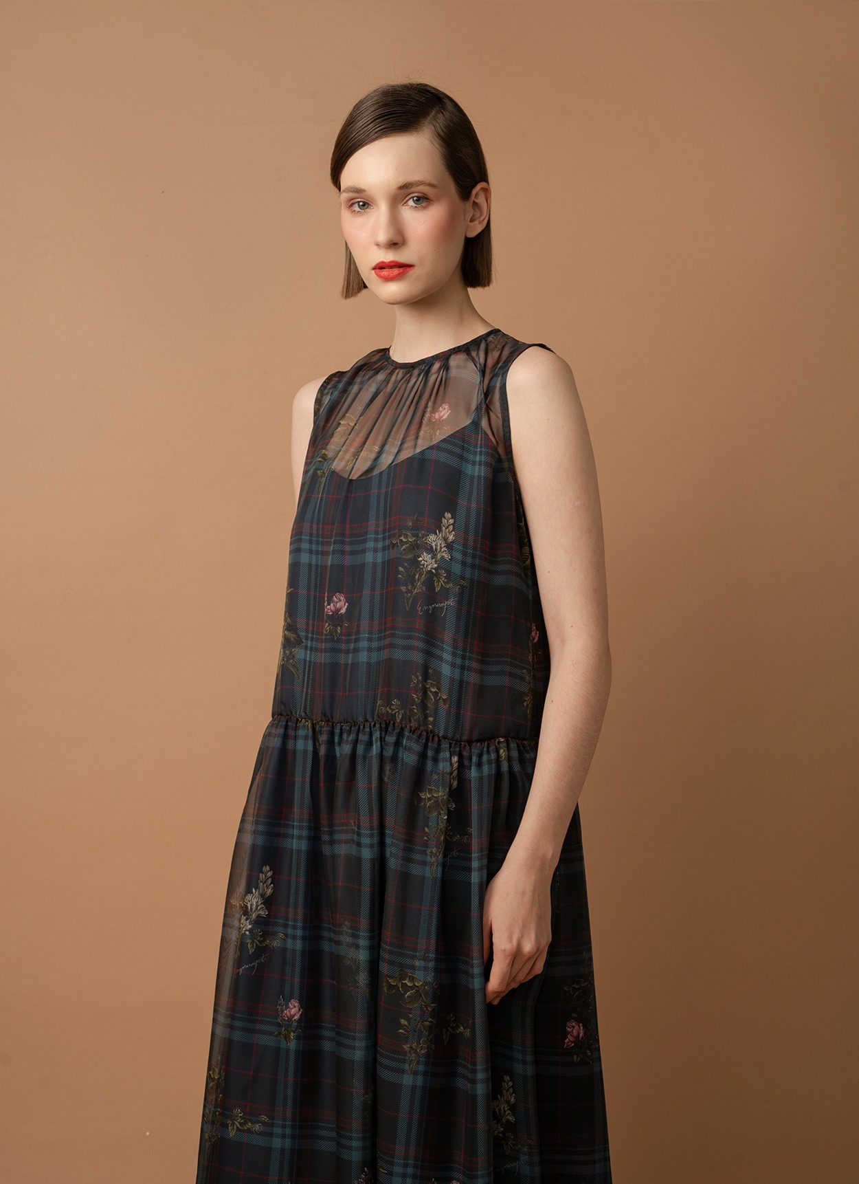 Plaid Botanica Sheer Set