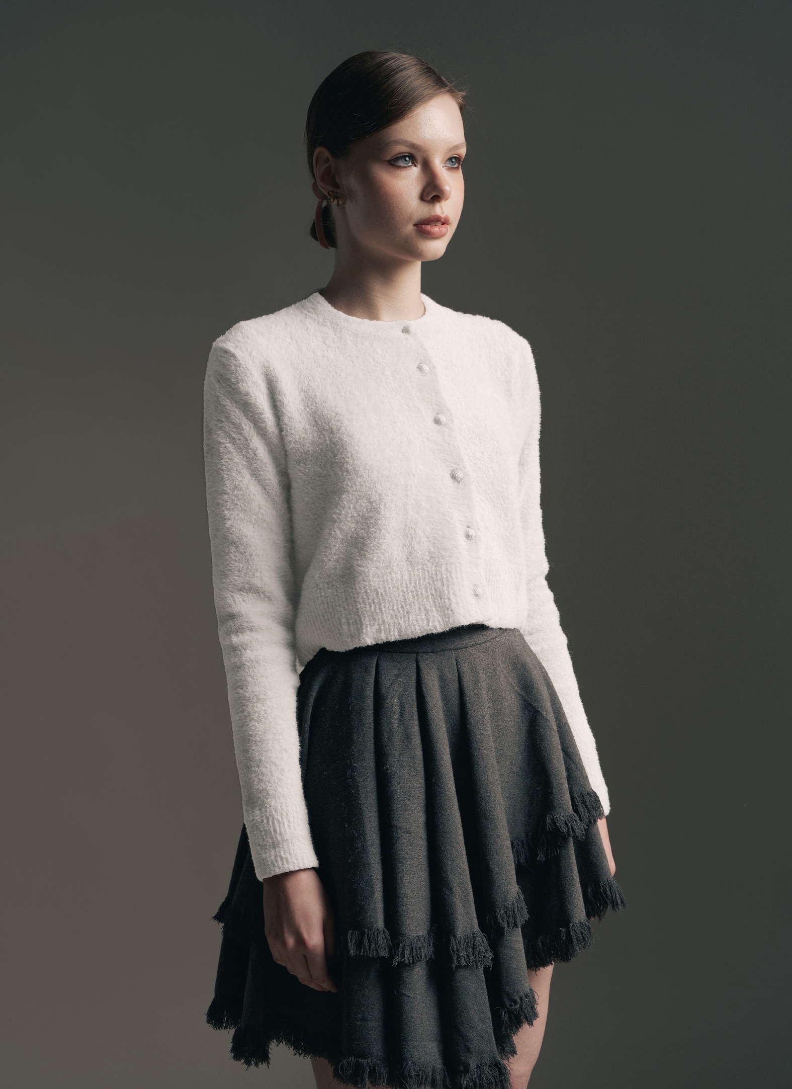 White Swan Fur Cardigan