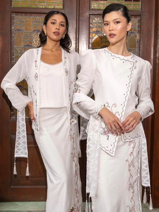 Image of SUKHA EMBROIDERY WRAP SKIRT