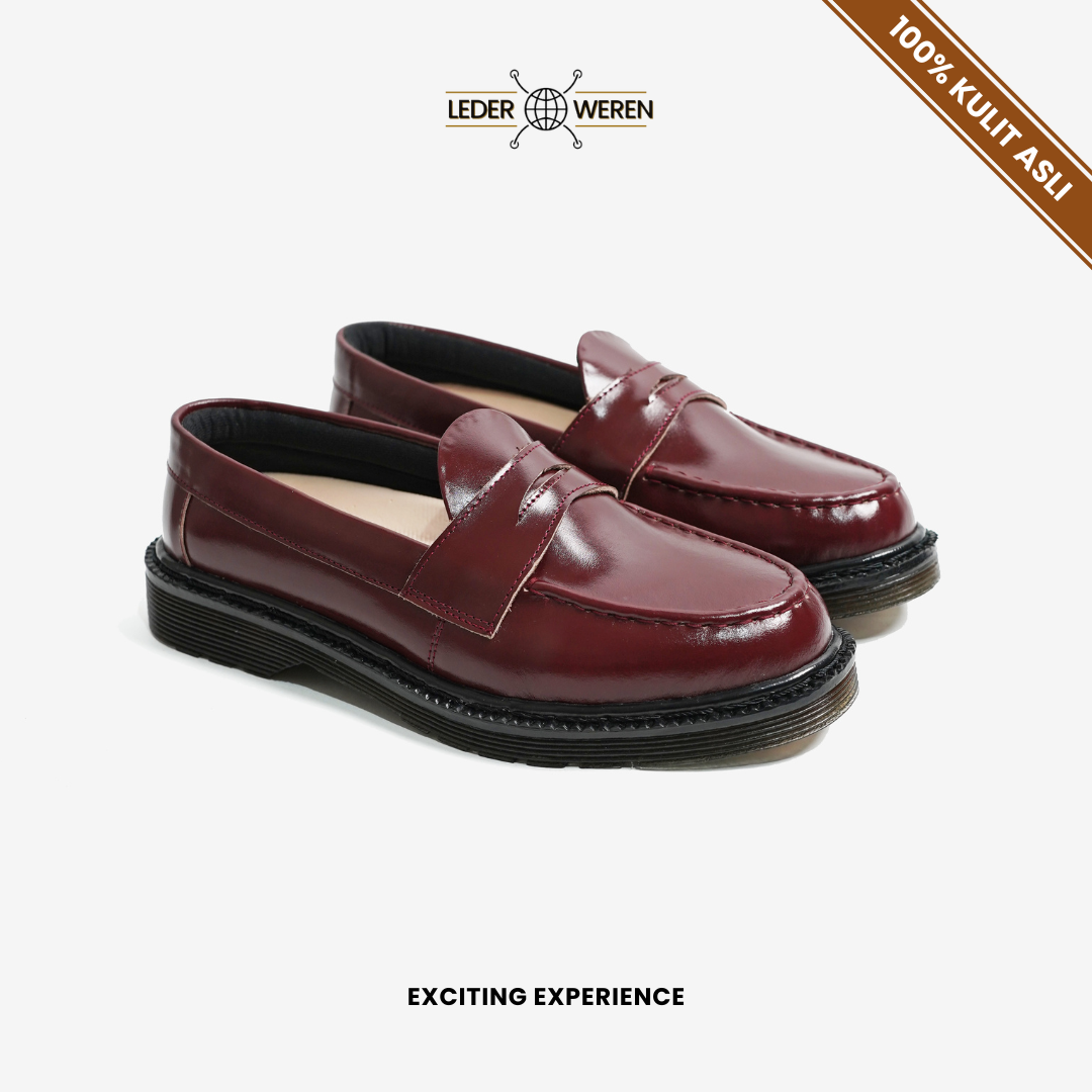 Lederweren Leder Loafer 3 - Sepatu Pantofel Loafers Pria Hitam – Slip-On Formal Nyaman Kerja Kuliah