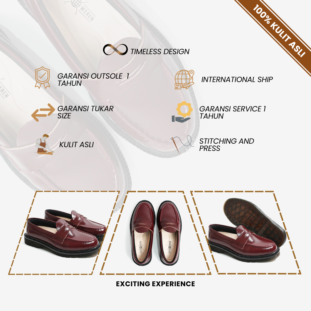 Lederweren Leder Loafer 3 - Sepatu Pantofel Loafers Pria Hitam – Slip-On Formal Nyaman Kerja Kuliah