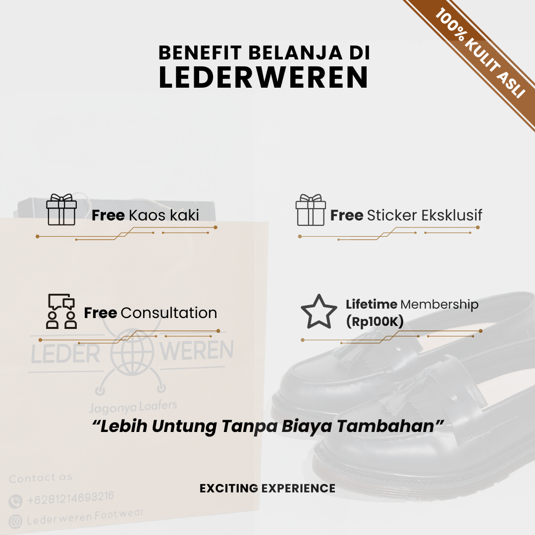 Lederweren - Leder Loafer 2 - Sepatu Loafer Pria | Sepatu Slip On Formal Flat Shoes loafers old money Kerja