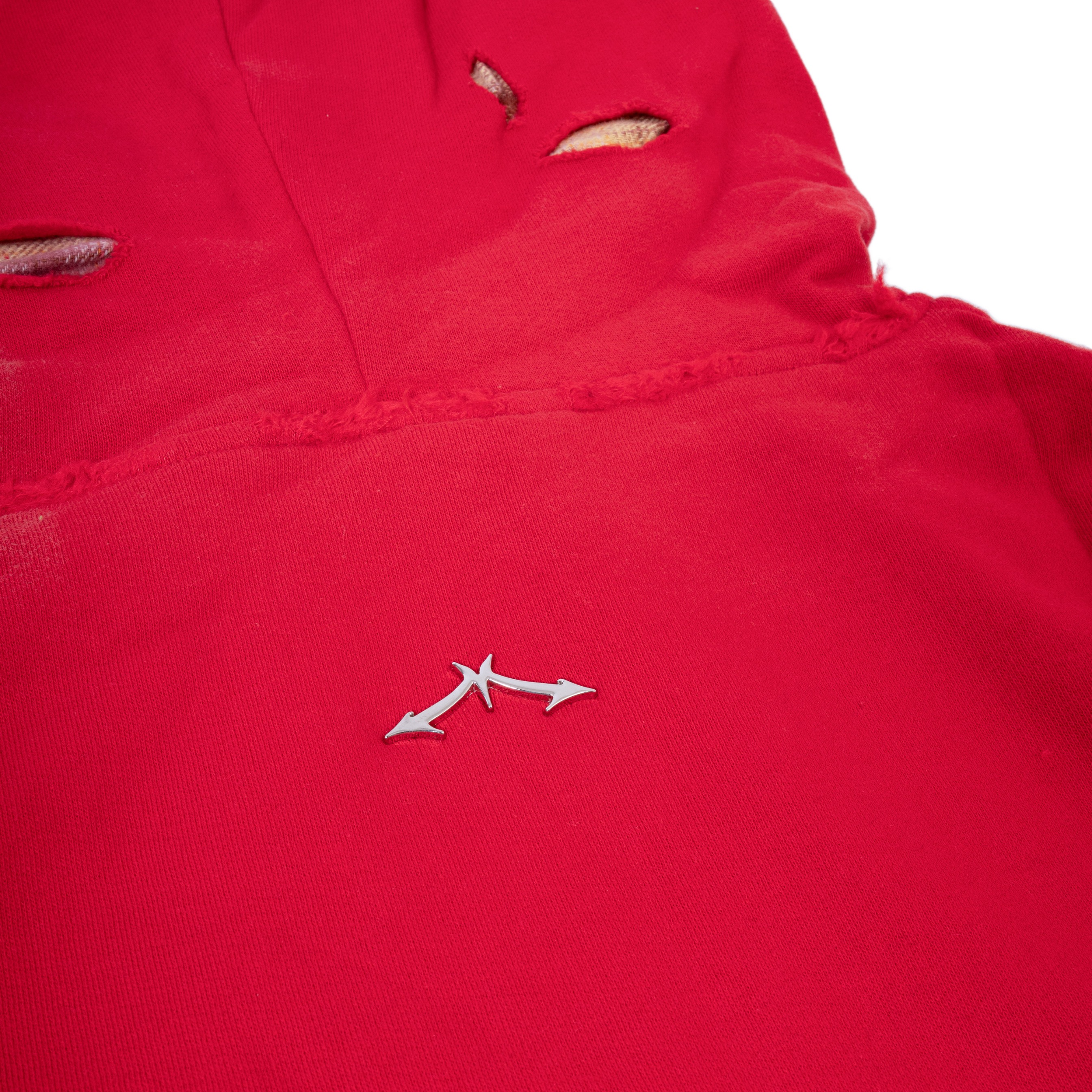 Mercie Studio - Boxy Hoodie Distressed Red