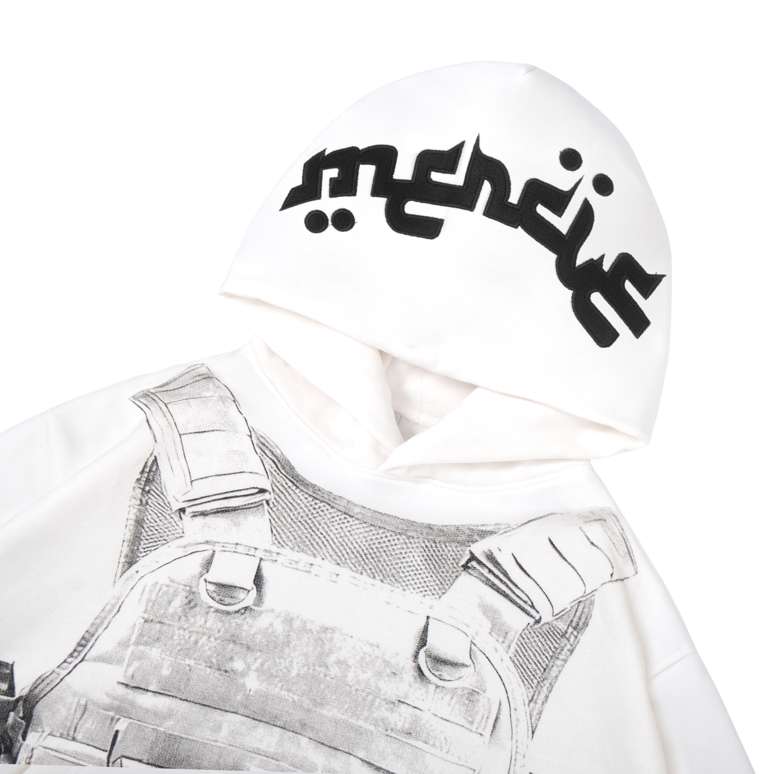 Mercie Studio - Boxy Hoodie Vest White