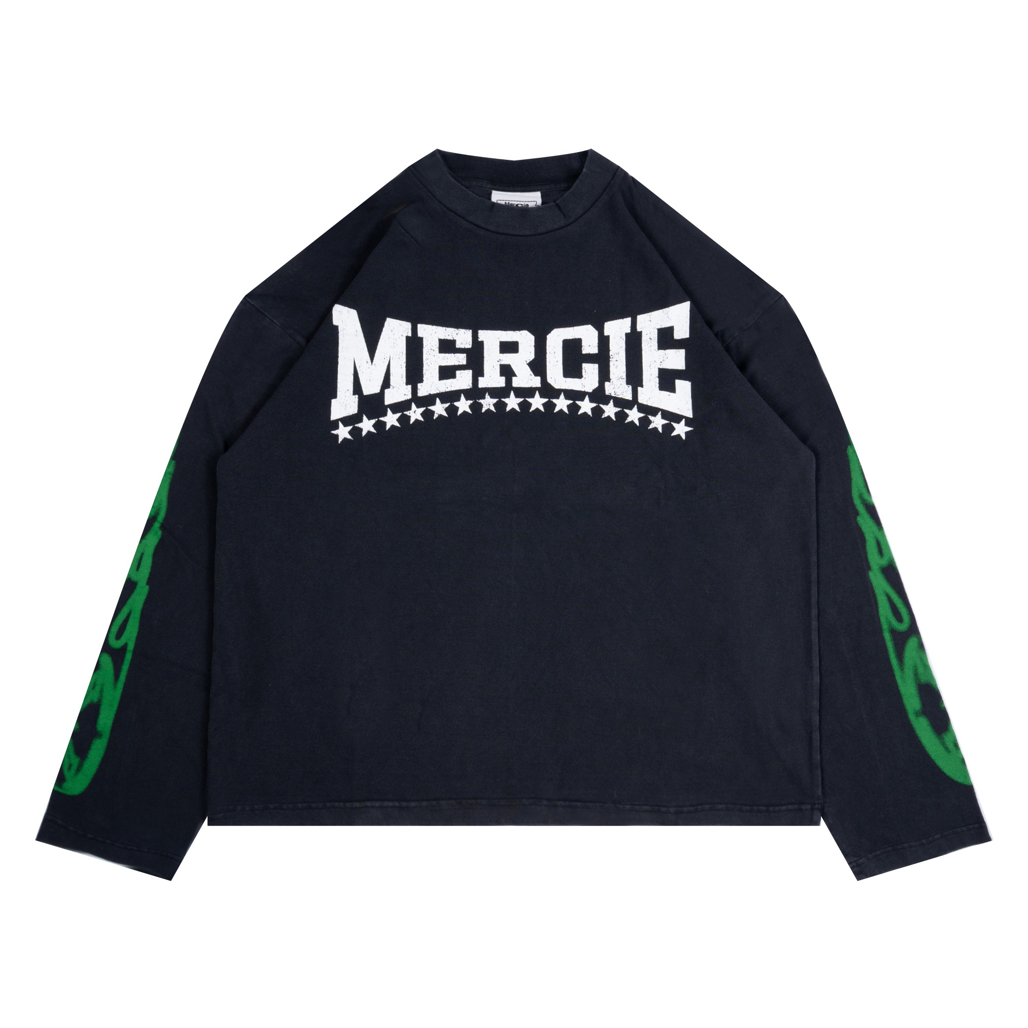 Mercie Studio - Flame Green LS Tee Black Washed