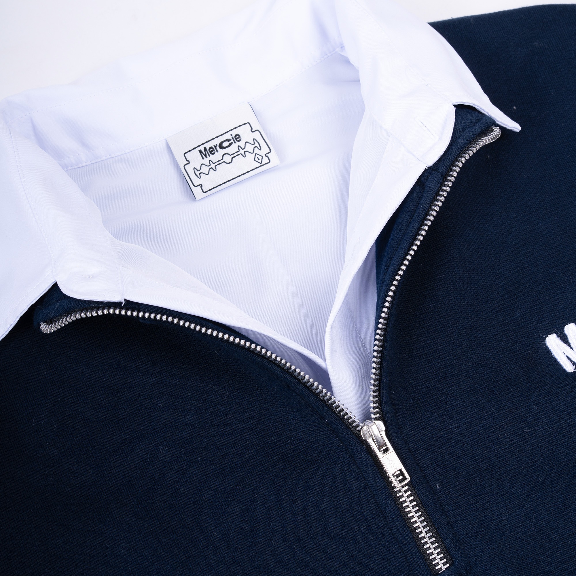 Mercie Studio - Half Zip Shirt Double Layer Navy