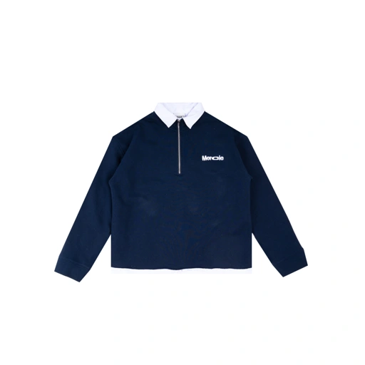  Mercie Studio - Half Zip Shirt Double Layer Navy 