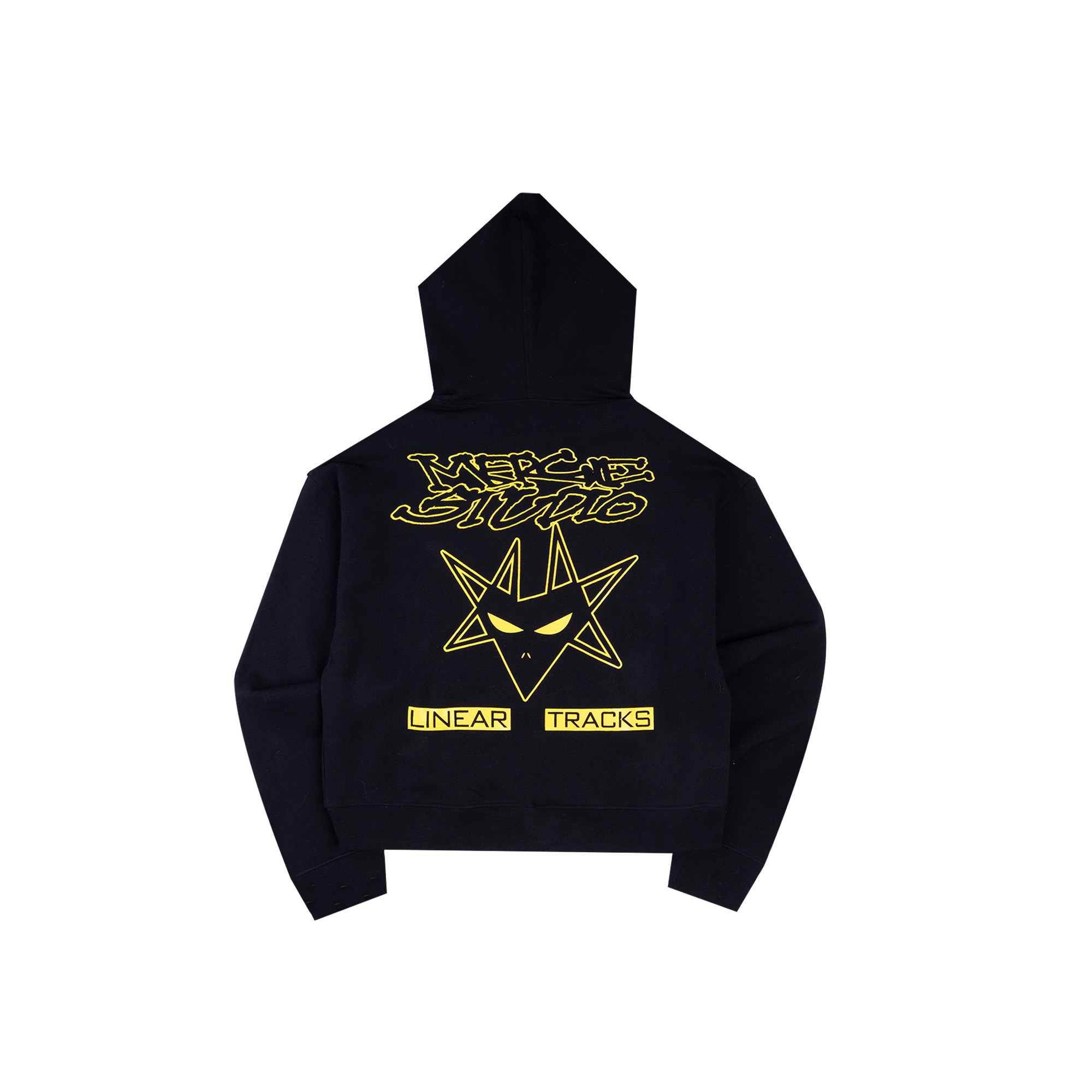  Mercie Studio - Hoodie Black Linear Tracks Back