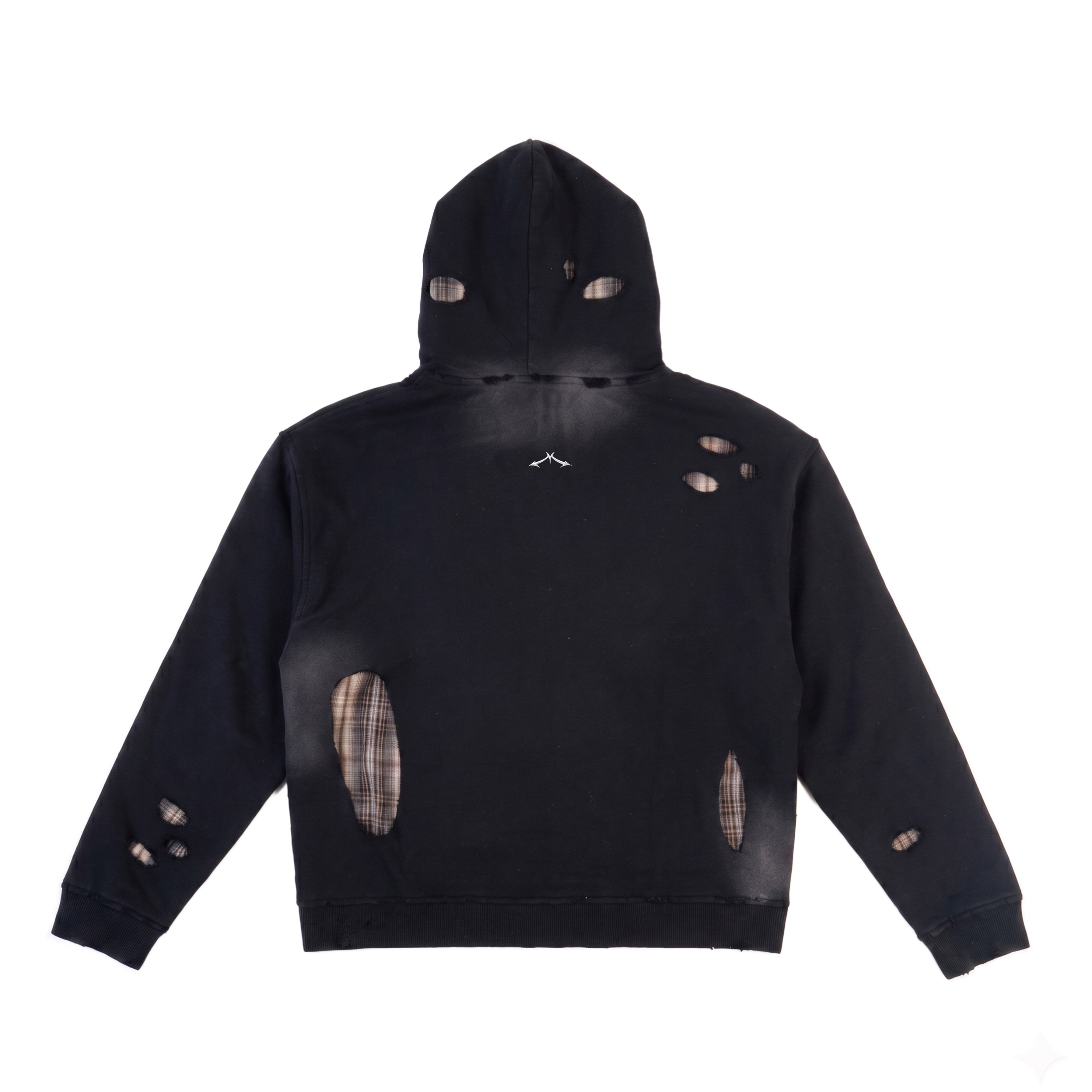 Mercie Studio - Boxy Hoodie Distressed Black