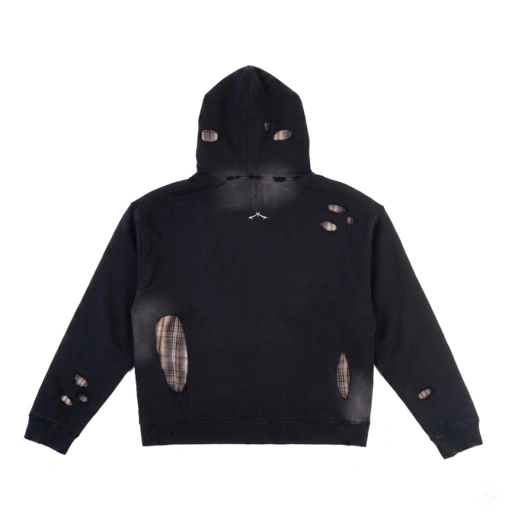 Mercie Studio - Boxy Hoodie Distressed Black