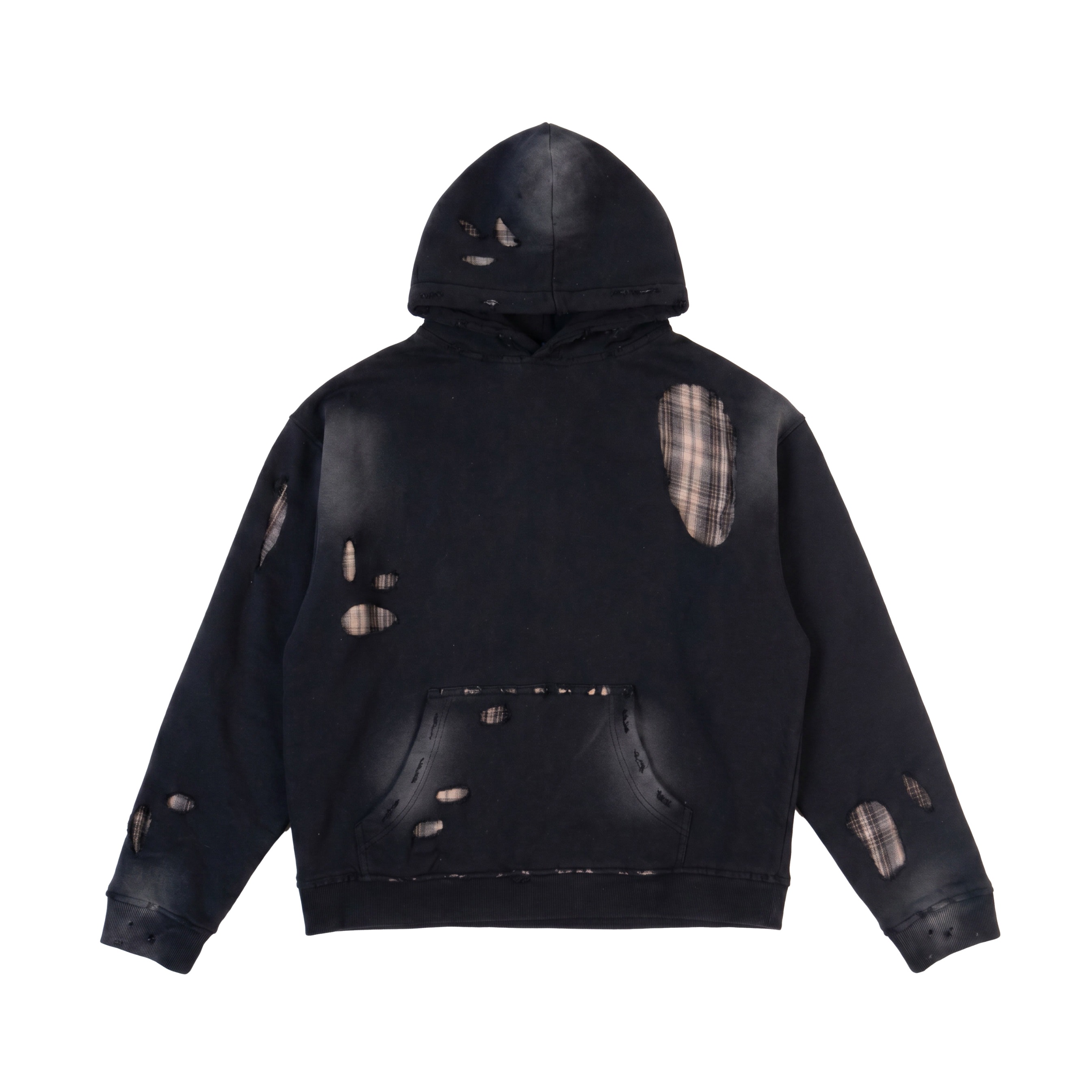 Mercie Studio - Boxy Hoodie Distressed Black