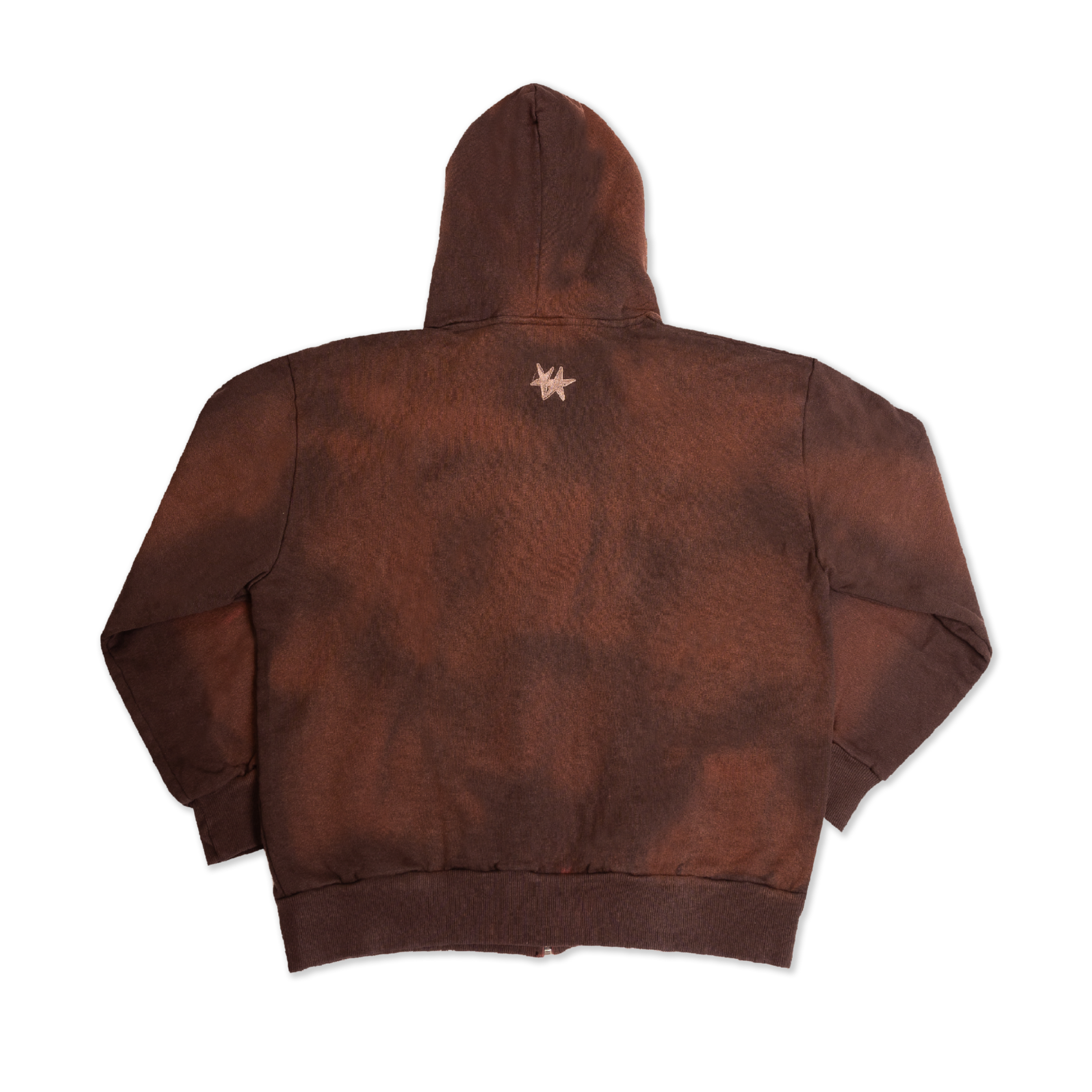 Mercie Studio - Boxy Zipper Hoodie Washed Brown