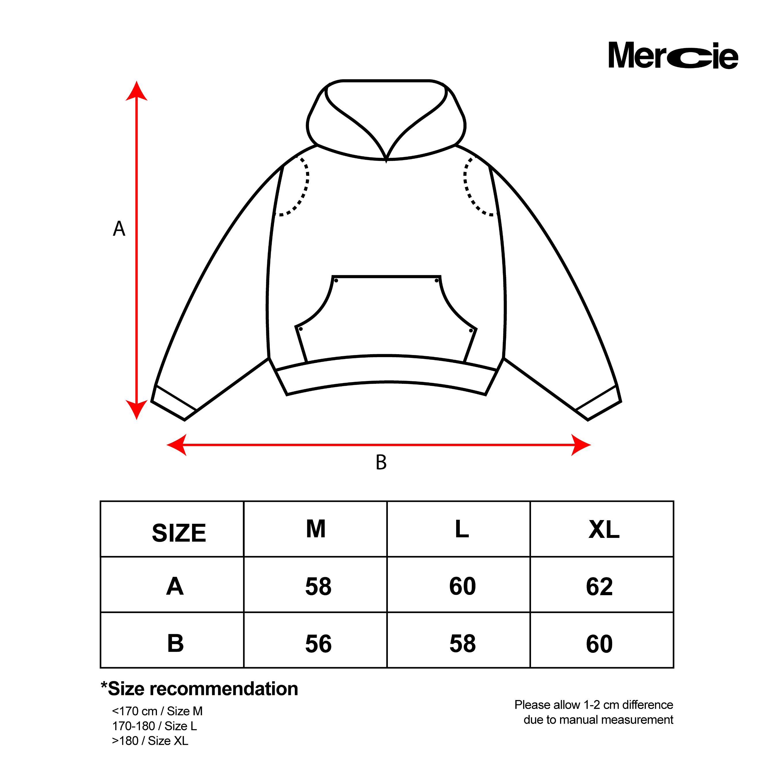 Mercie Studio - Scan Hand Boxy Hoodie