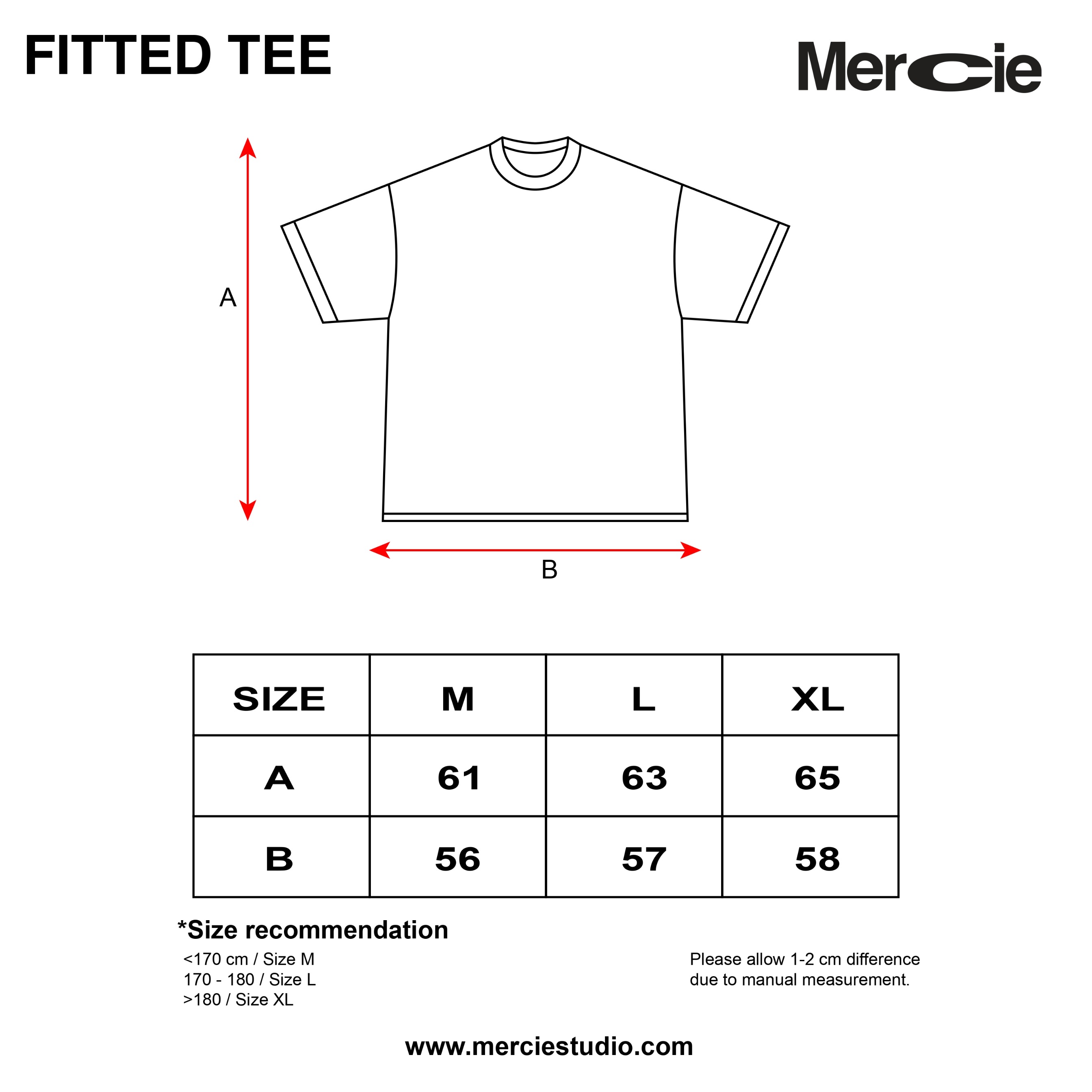 Mercie Studio - Tee Record Black