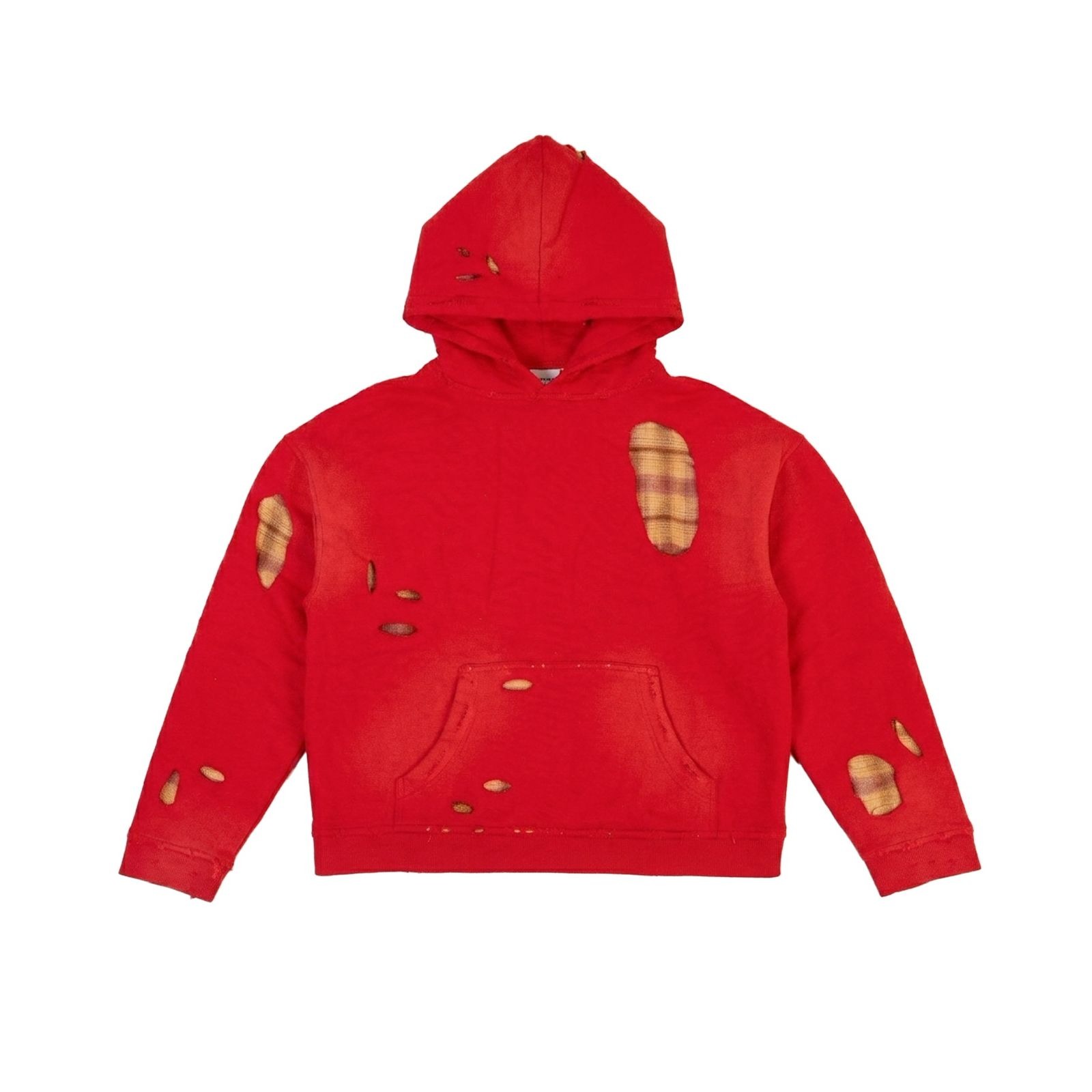 Mercie Studio - Boxy Hoodie Distressed Red