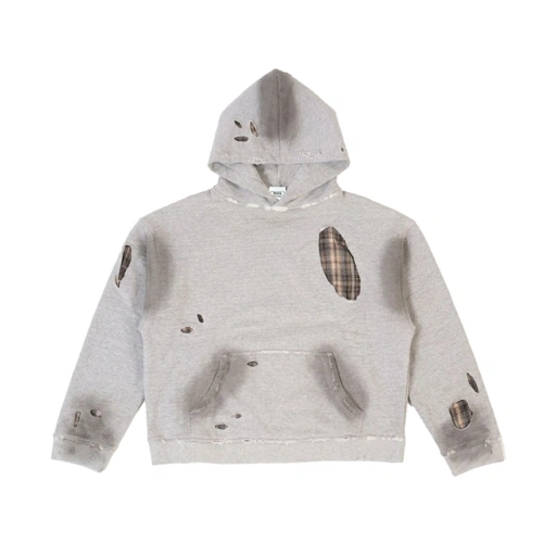 Image of Mercie Studio - Boxy Hoodie Distressed Misty
