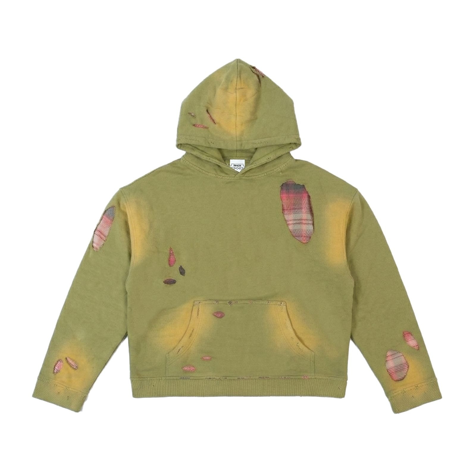 Mercie Studio - Boxy Hoodie Distressed Green