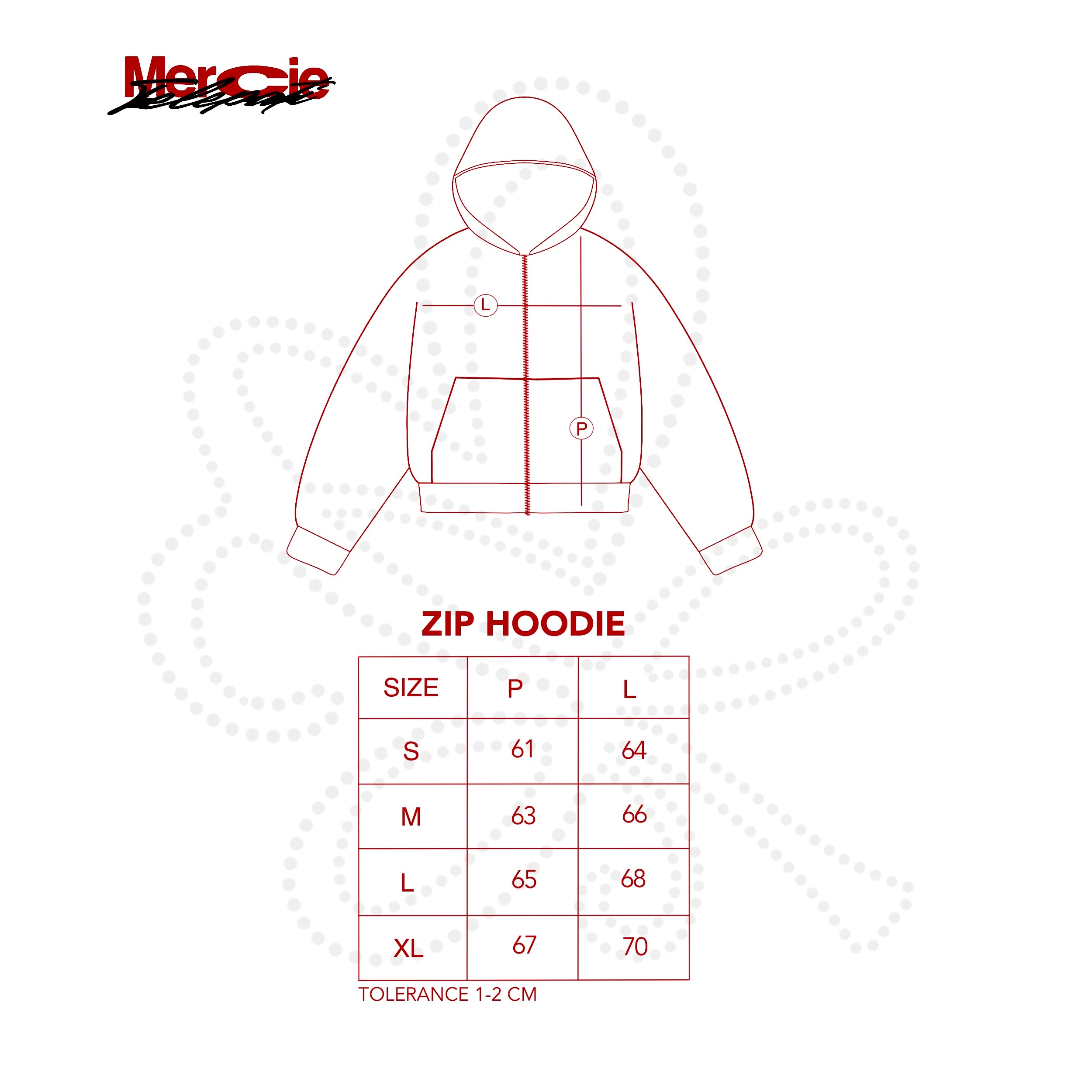 Mercie Studio X Telepathi.che - ZIP HOODIE KISS SHOOT