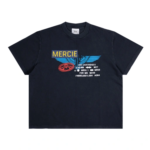 Mercie Studio - Military Tee Black Washed