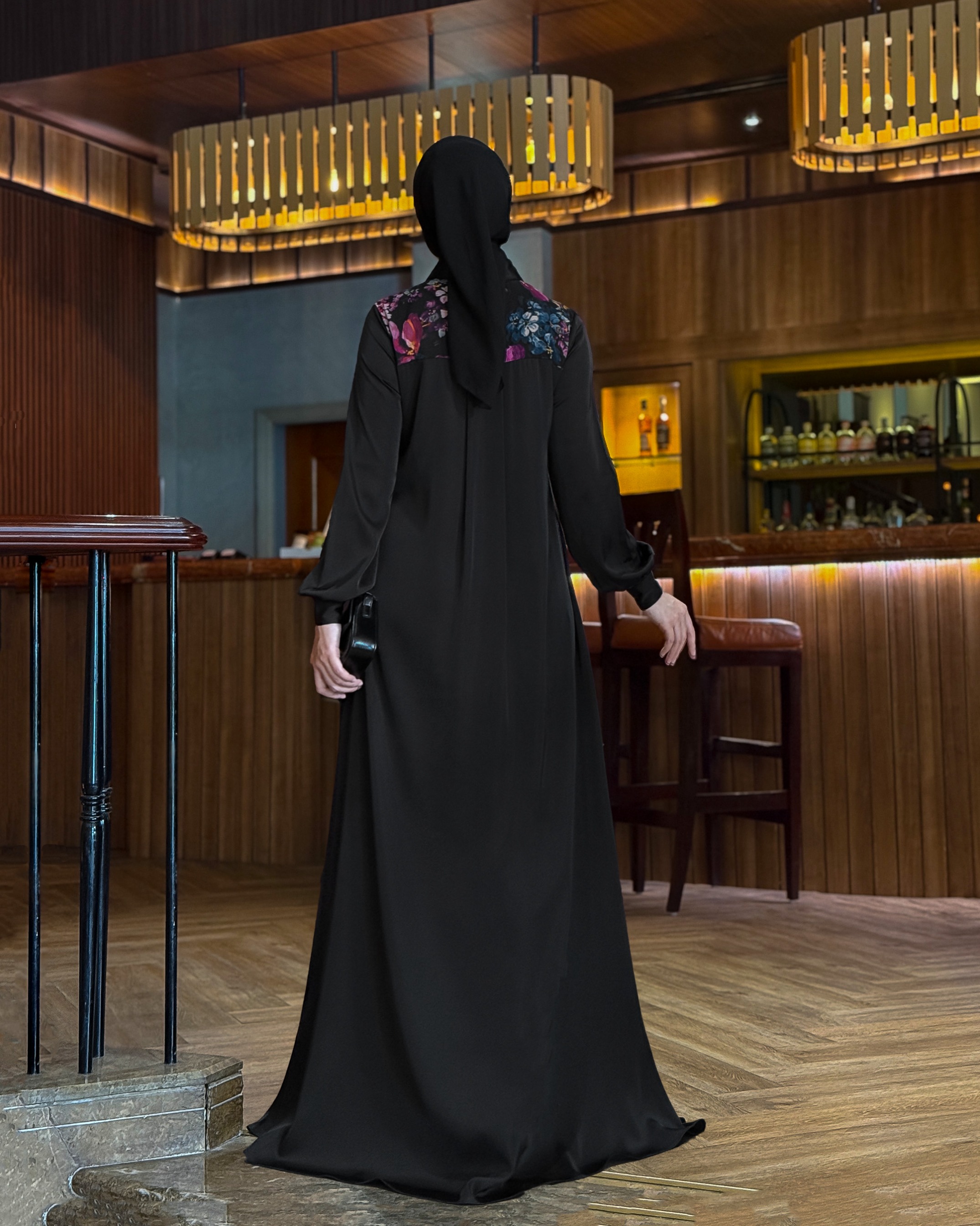 Aylin Dress (Black Flower)