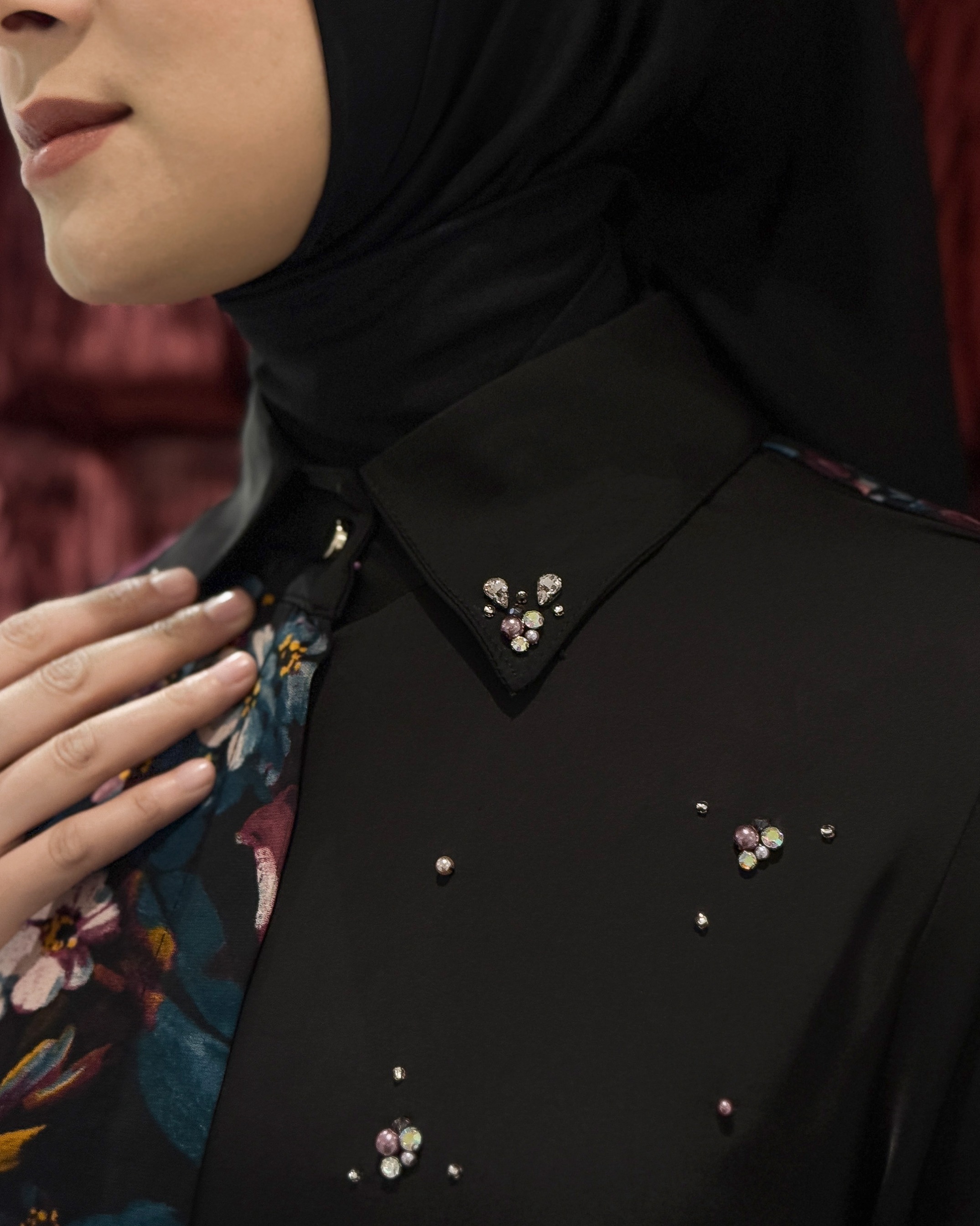 Aylin Dress (Black Flower)