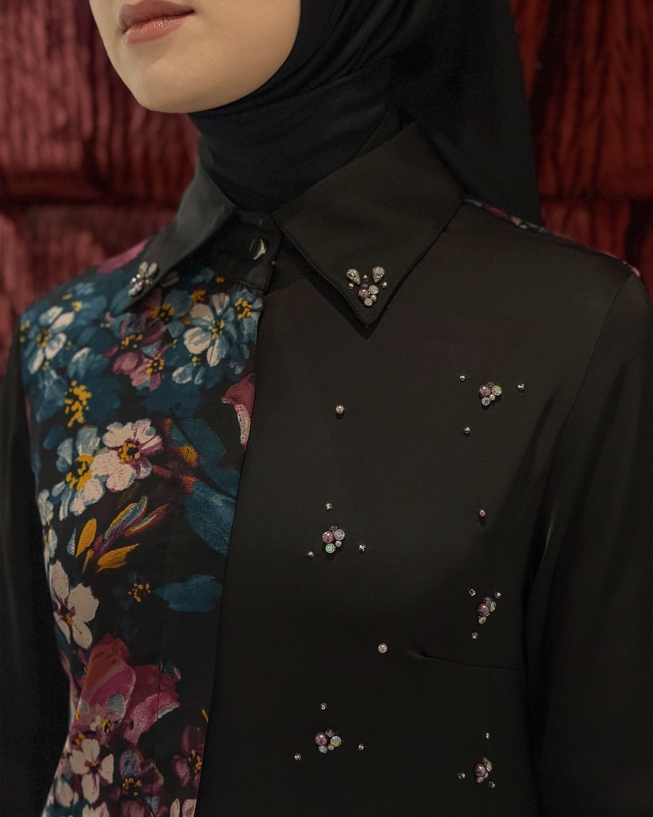 Aylin Dress (Black Flower)