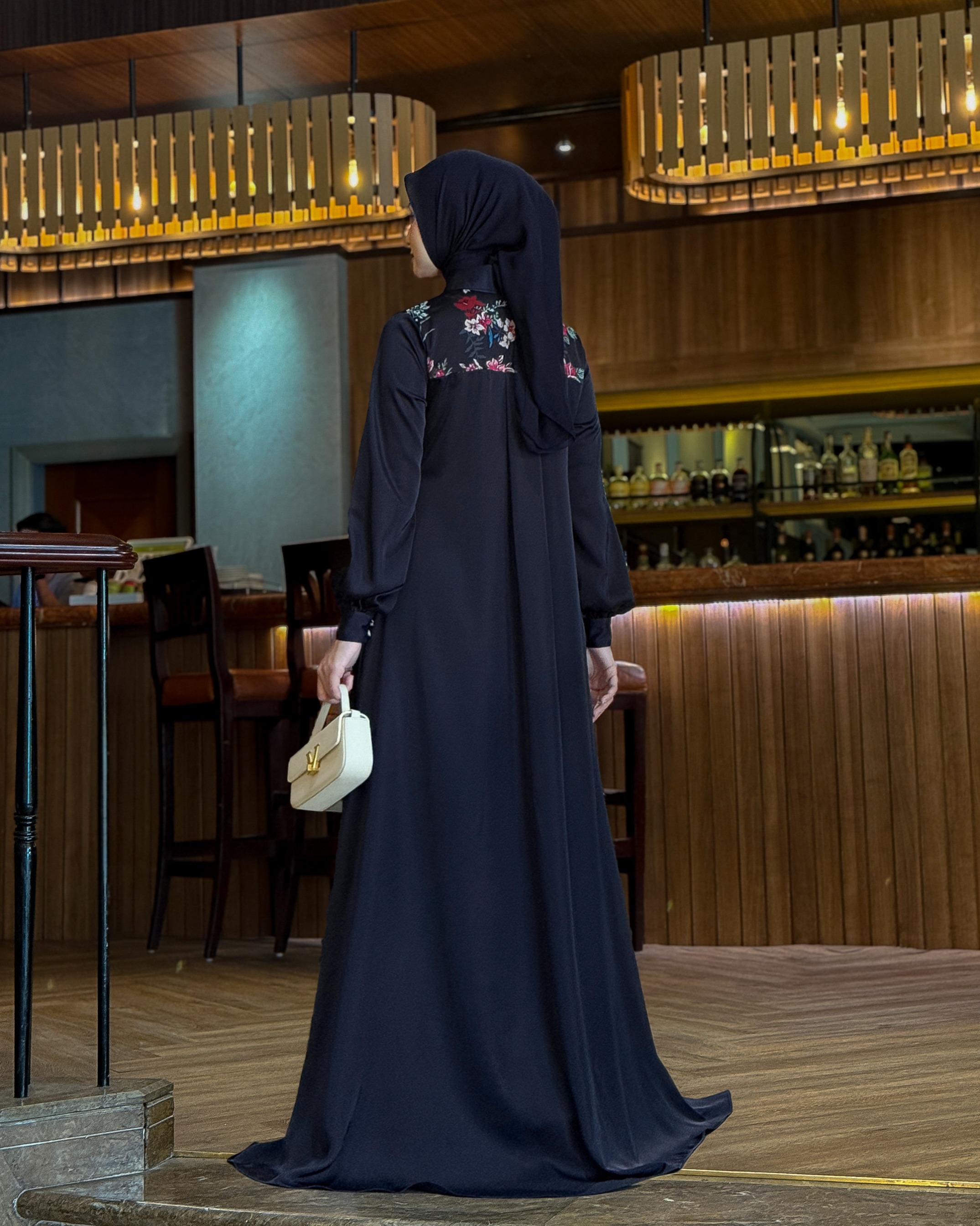 Aylin Dress (Navy Burgundy)