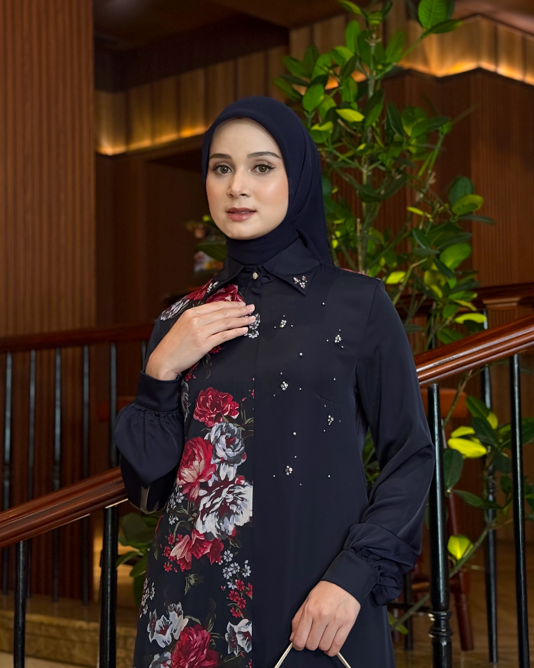 Aylin Dress (Navy Red Cherry)